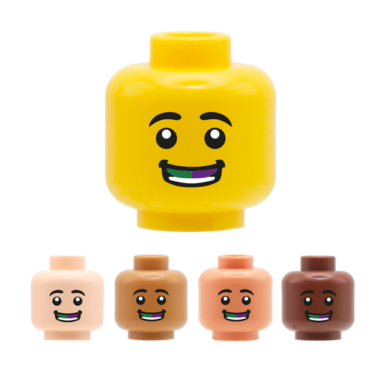 Gum Shield Smile - Custom Printed Minifigure Head