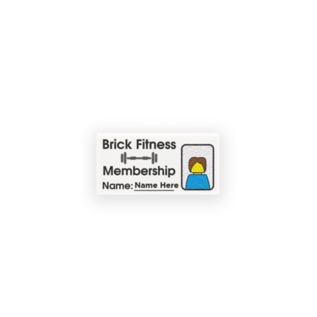 Customisable Gym Membership Card - Custom Design LEGO Tile