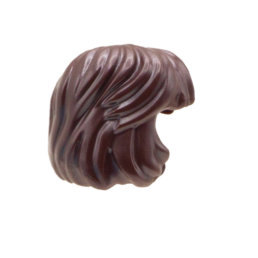 Dark Brown medium length with fringe LEGO Hair