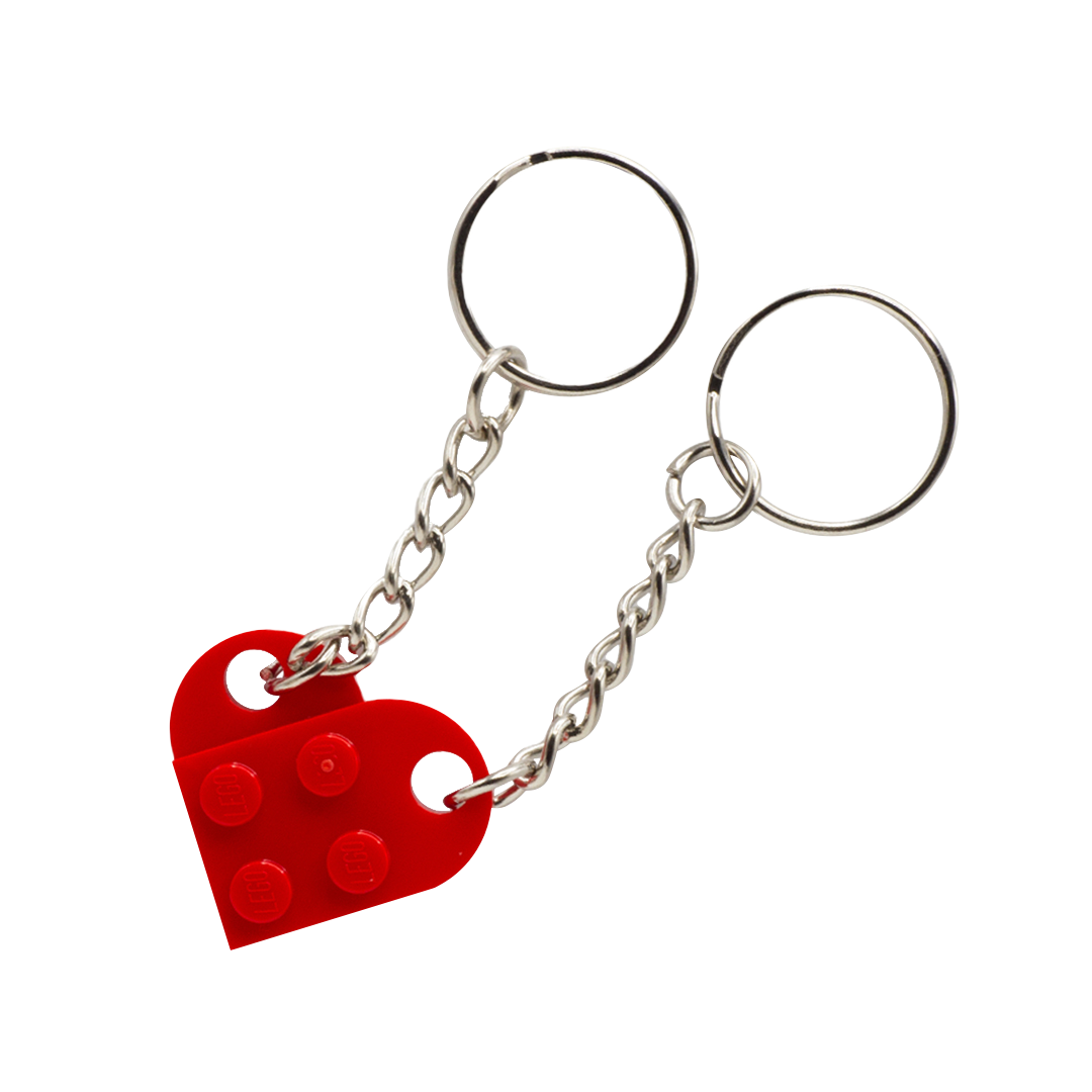 LEGO Red Split Heart Keychain