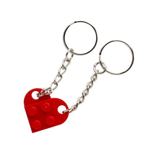 LEGO Red Split Heart Keychain