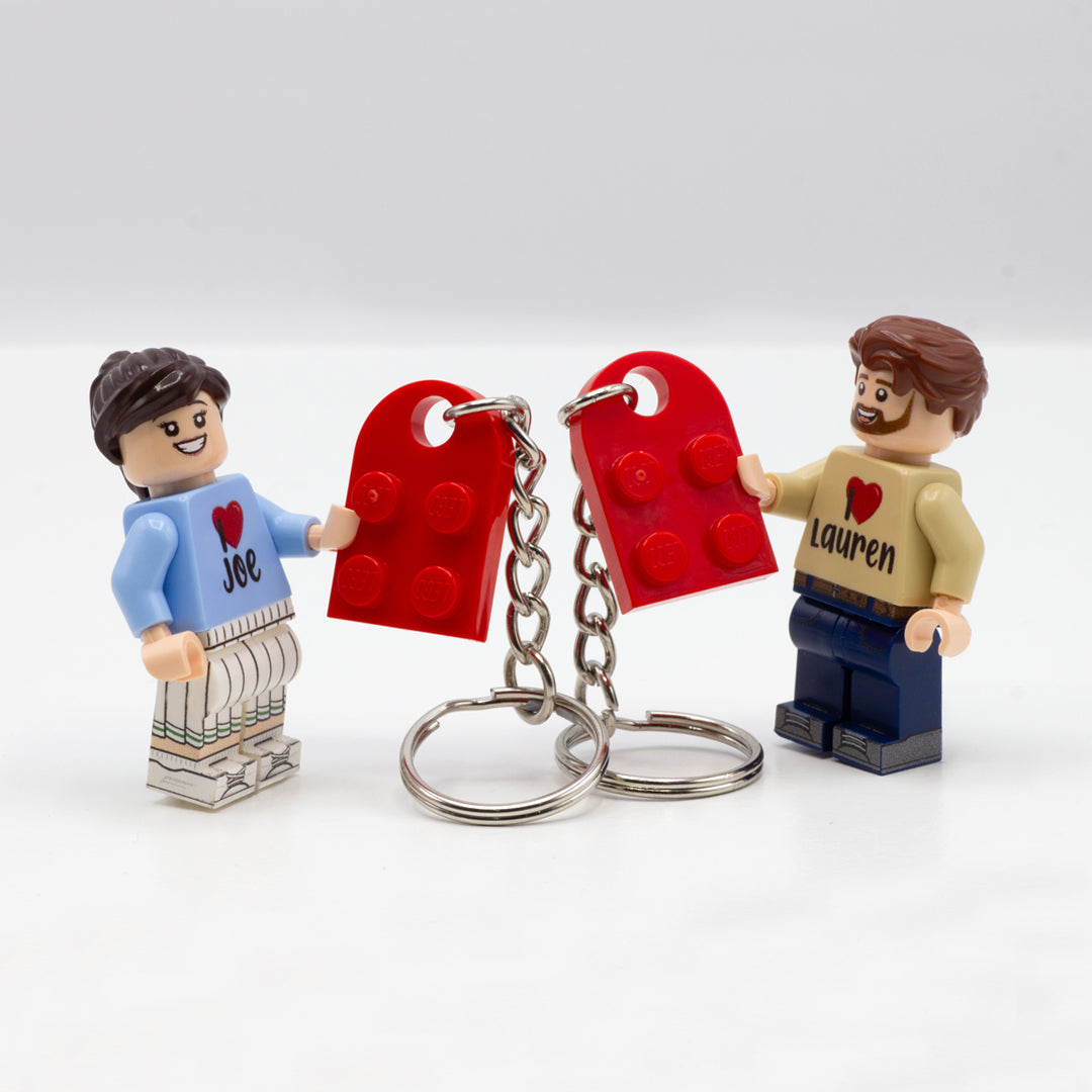 LEGO Red Split Heart Keychain