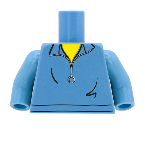 Half Zip Jumper - Custom Design Minifigure Torso