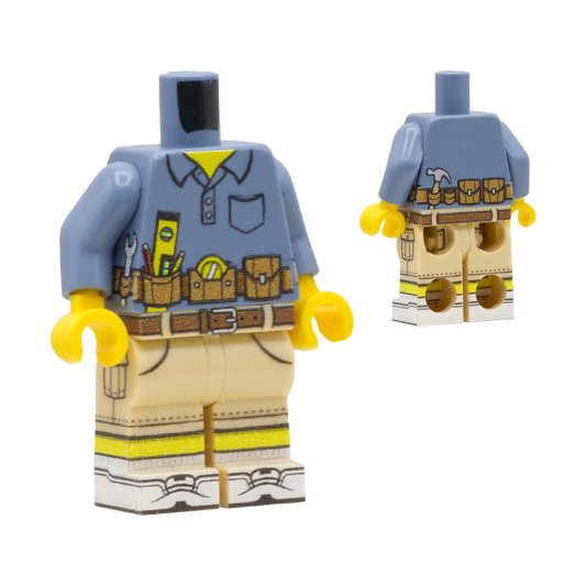 Personalised Handyperson with Tool Belt - Custom Design Minifigure Outfit