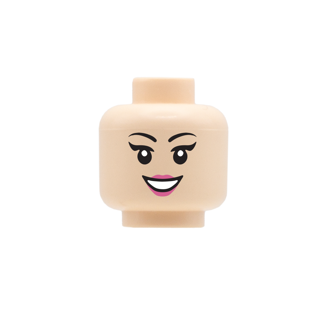 Happy Smile Whoops LEGO Minifigure Head Minifigs me Happy Smile Whoops LEGO Minifigure Head Minifigs me