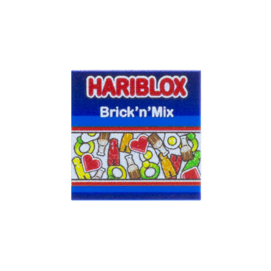 Hariblox Brick 'n' Mix (Pretend "Sweets / Candy") - Custom Design Tile (Plastic Toy)
