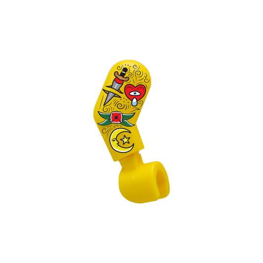 Heart, Dagger, Moon Sleeve Tattoo - Custom Design Minifigure Arm