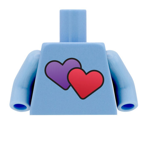 Hearts Emoji - Custom Design Minifigure Torso