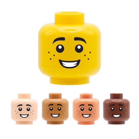 Freckles, Open Smile - LEGO Minifigure Head