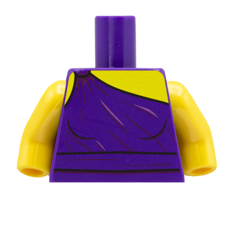 Purple Custom LEGO minifigure wedding dress Multiple Skin Tones