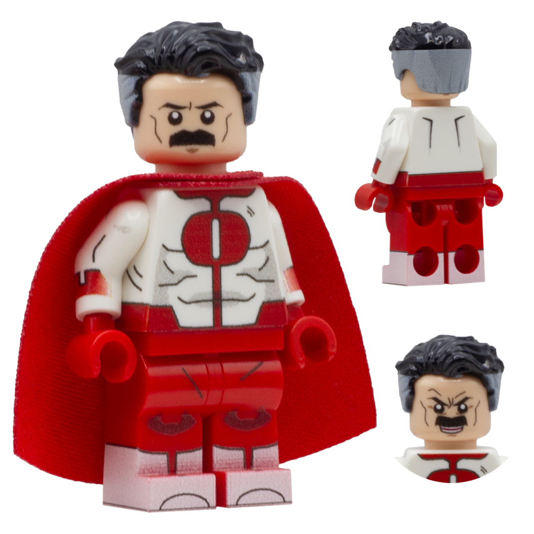Omni Man from the animated series 'Invincible'; voiced by J.K. Simmons - Custom Design LEGO Minifigures