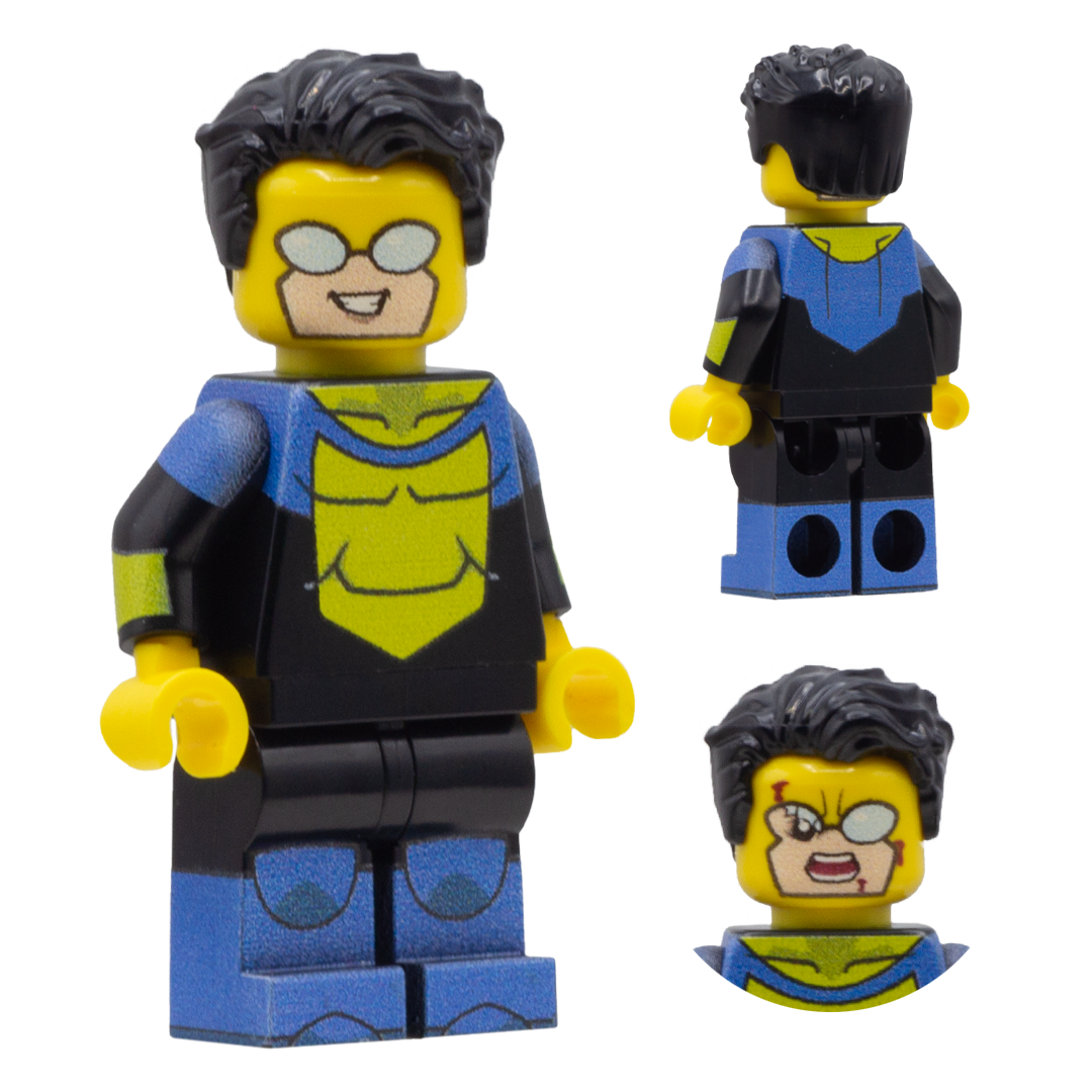 Invincible from the animated series 'Invincible'; voiced by Steven Yeun - Custom Design LEGO Minifigures