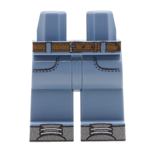 Blue Grey Jeans - Custom Printed Minifigure Legs