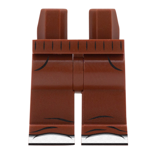 Brown Joggers With Popper Sides - Custom Printed Minifigure Legs
