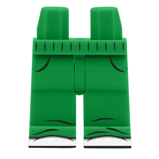 Green Joggers With Popper Sides - Custom Printed Minifigure Legs