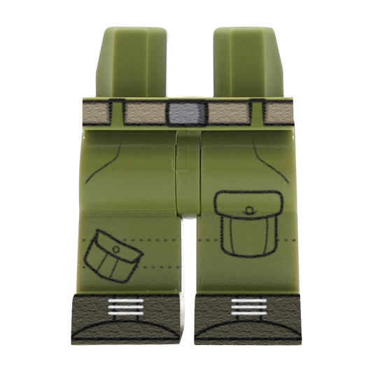 Khaki Cargo Pants - Custom Printed Minifigure Legs