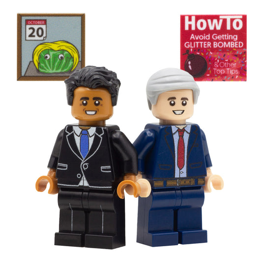 Rishi Sunak & Sir Keir Starmer - Custom Design LEGO Minifigures