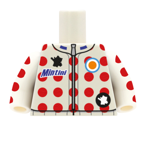 King of the Mountains Cyclist Jersey  - Custom Printed Minifigure Torso
