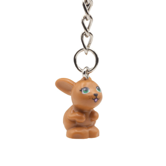 Brown Bunny Key Charm - LEGO Animal