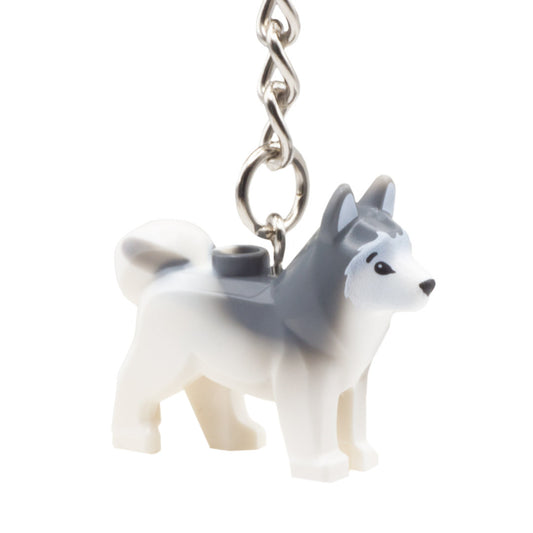 Husky Key Charm (White / Grey) - LEGO Animal