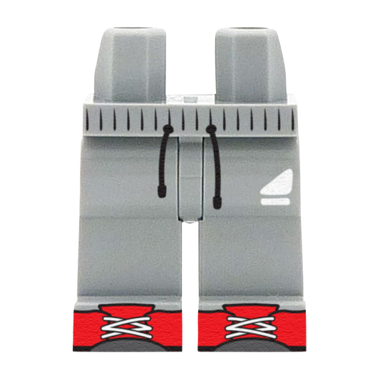 Light Grey Tracksuit Bottoms - Custom Printed Minifigure Legs