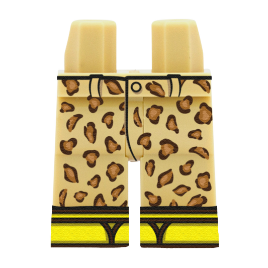 Leopard Print Trousers (Various Skin Tones) - Custom Printed Minifigure Legs