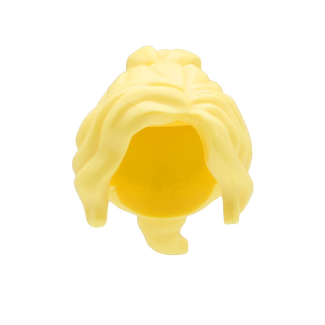 Light Blonde Thick Ponytail with Swept Fringe - LEGO Minifigure Hair