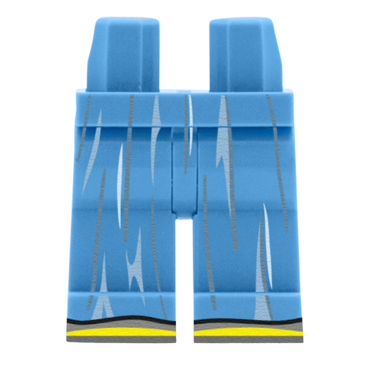 Light Blue Bridesmaid Skirt (Various Skin Tones) - Printed Minifigure Legs