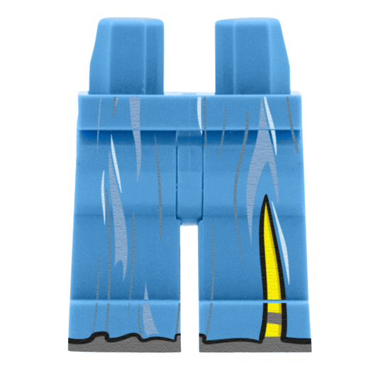 Light Blue Skirt With Slit (Various Skin Tones) - Printed Minifigure Legs