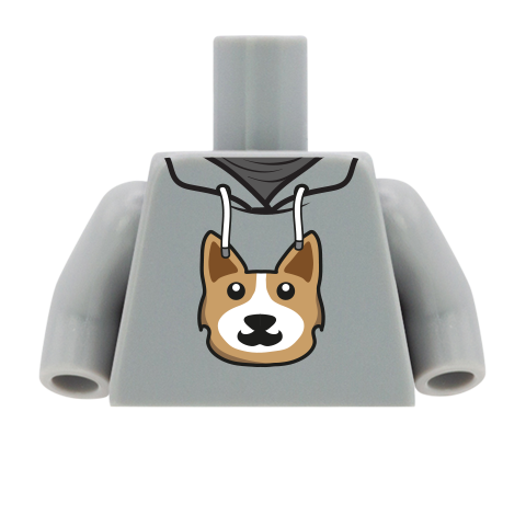 Dog Hoodie - Custom Printed Minifigure Torso