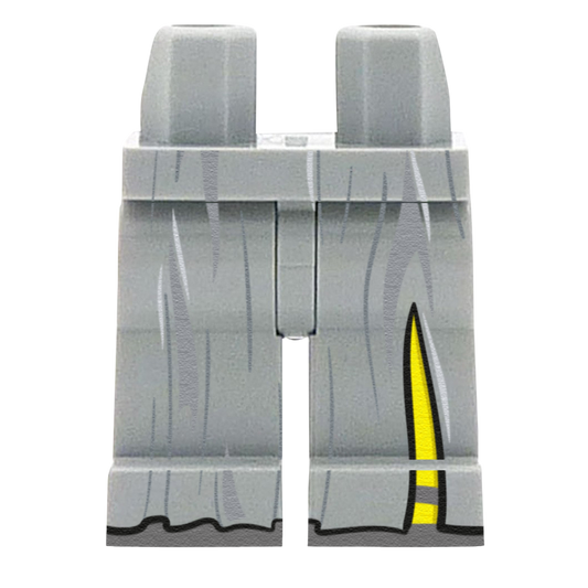 Light Grey Skirt With Slit (Various Skin Tones) - Printed Minifigure Legs