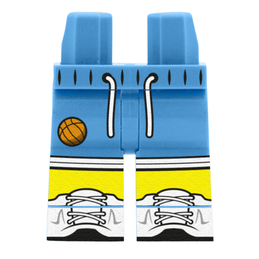 Light Blue Basketball Shorts – Custom Printed Legs