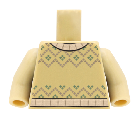 Classic Fair Isle Christmas Jumper - Custom Design Minifigure Torso