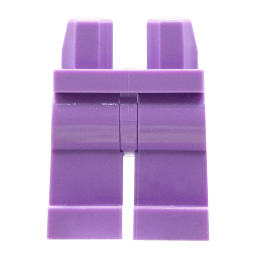 Standard size lilac LEGO minifigure legs, front view