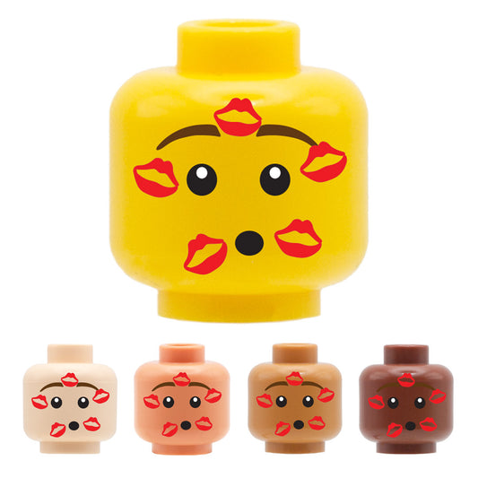 Lipstick Kisses - Custom Printed Minifigure Head