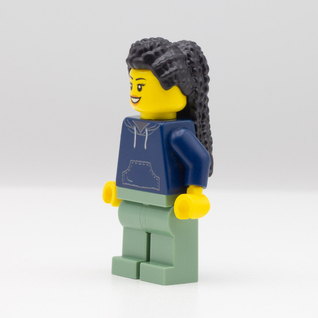 Long Black Braids with Cornrows - LEGO Minifigure Hair – Minifigs.me