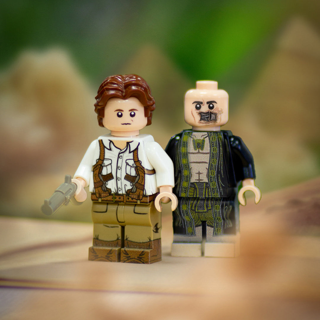 Gift for The Mummy movie fans - custom minifigures inspired by Brendan Fraser's character, Rick and cursed Imhotep figure. 