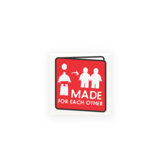 Made for Each Other Greeting Card - Custom Design LEGO Tile