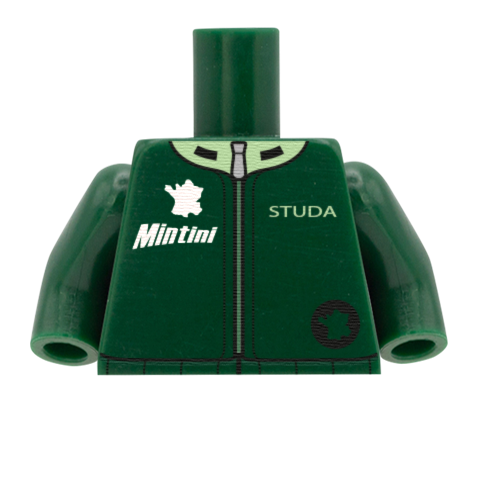 Maillot Vert Cyclist Jersey  - Custom Printed Minifigure Torso