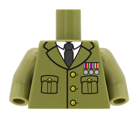 Formal Military Jacket With Medals - Custom Design Minifigure Torso