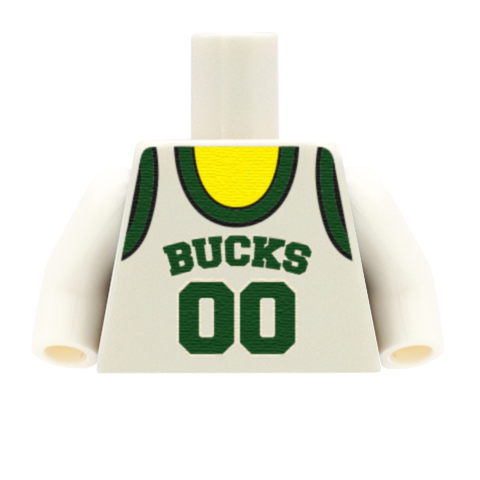 Milwaukee Bucks (East Conference) - Custom Design Minifigure Torso