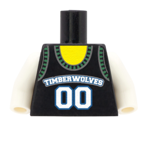 Minnesota Timberwolves (West Conference) - Custom Design Minifigure Torso