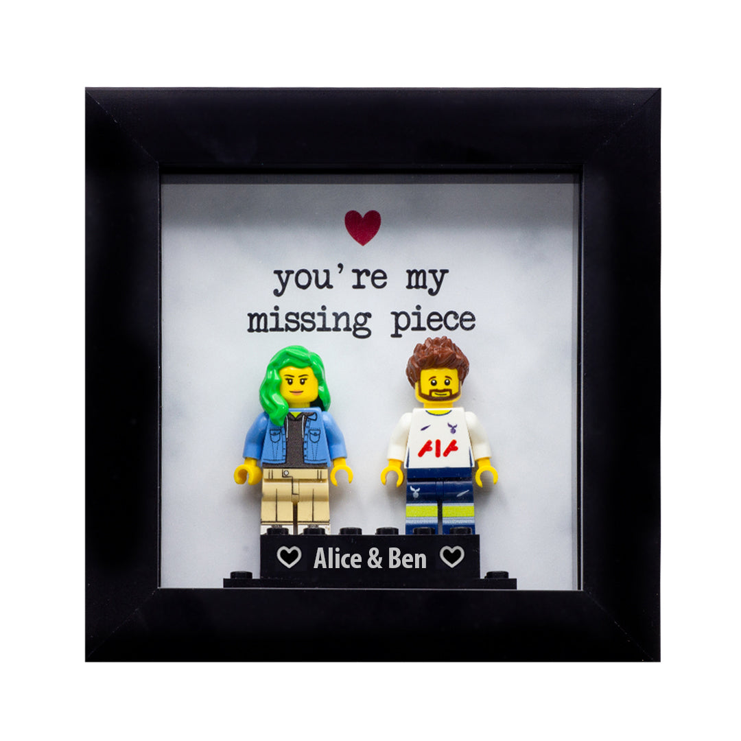 Missing Piece Romantic LEGO Minifigures Frame