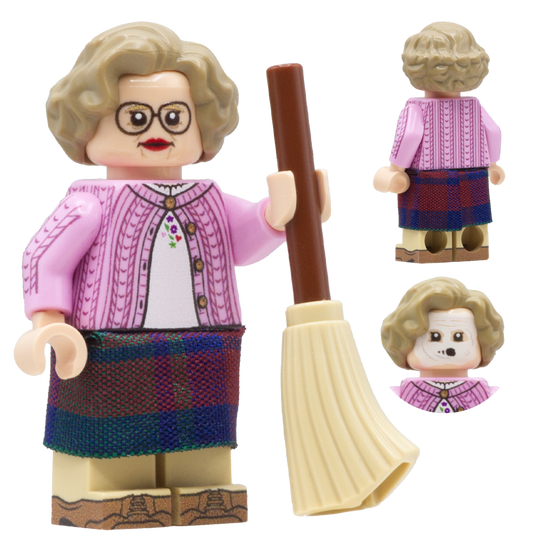 Robin Williams as Mrs Doubtfire - Custom Design LEGO Minifigure