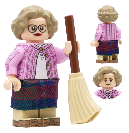 Robin Williams as Mrs Doubtfire - Custom Design LEGO Minifigure