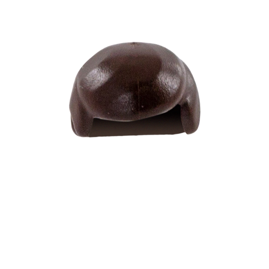 Dark Brown Short Hair with Printed Elf Ears - Custom Printed Minifigure Hair