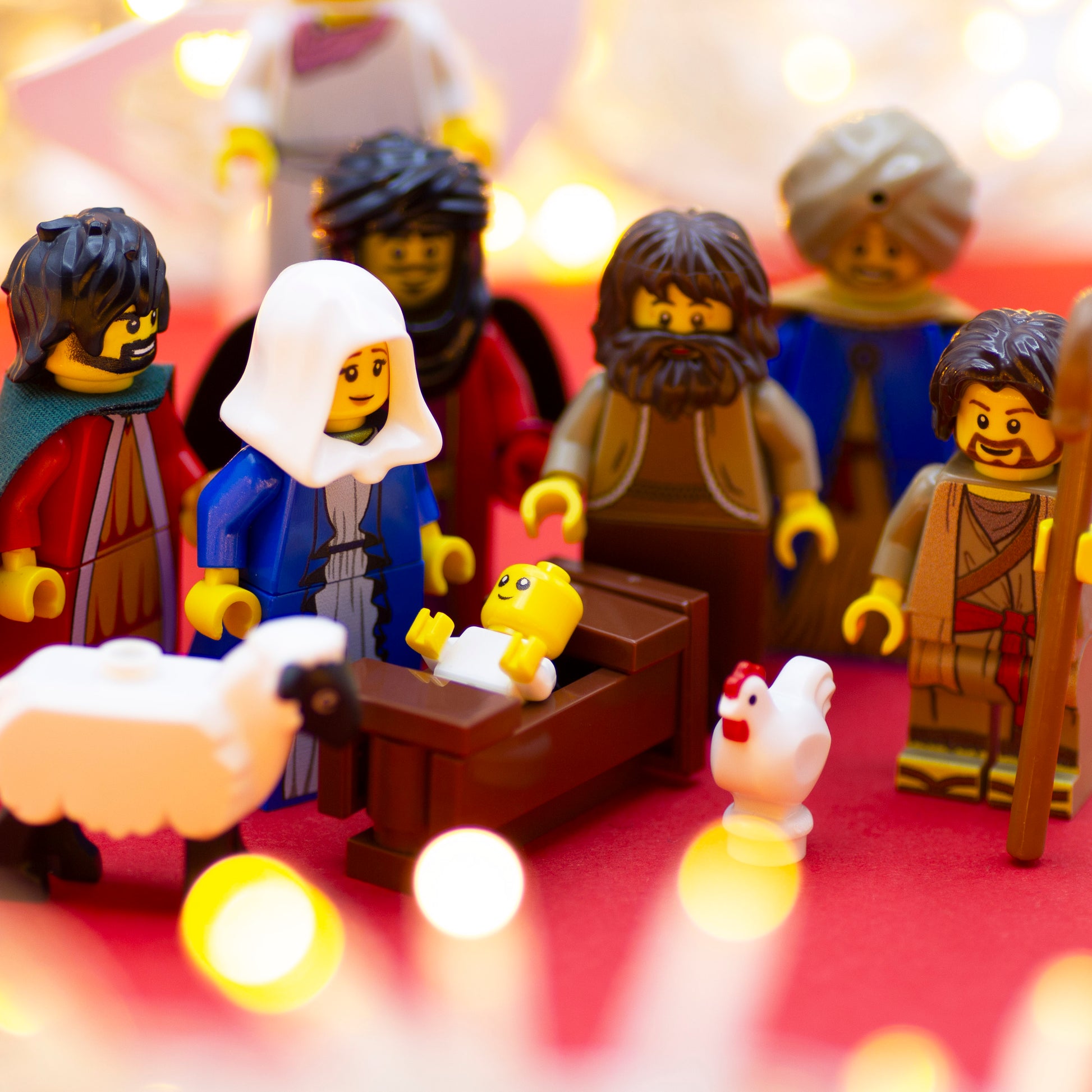 Complete Nativity Set Custom LEGO Minifigure Display Set