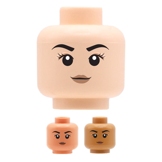 Natural Makeup Smile - Custom Printed Minifigure Head