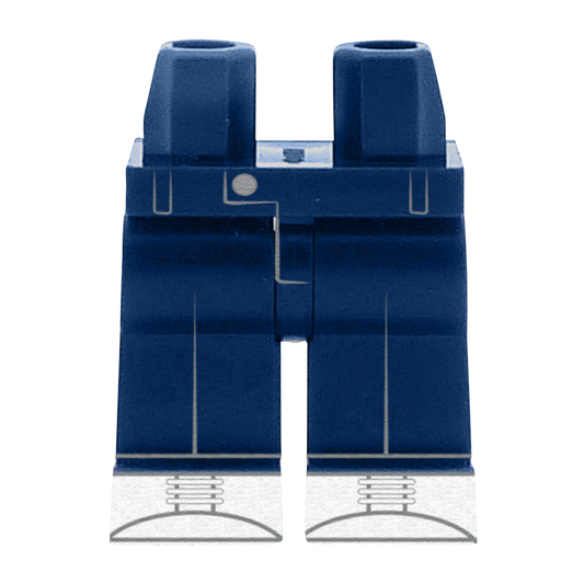Navy Chinos With White Trainers - Custom Printed Minifigure Legs
