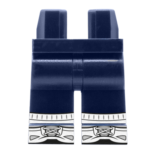 Navy Trousers With White Socks - Custom Printed Minifigure Legs